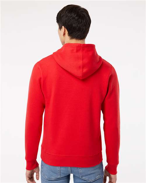 J. America Men's Triblend Fleece Hooded Sweatshirt 8871 - Red Solid