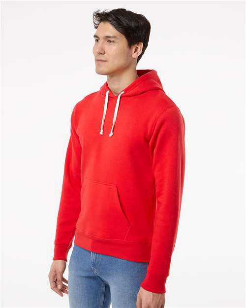 J. America Men's Triblend Fleece Hooded Sweatshirt 8871 - Red Solid