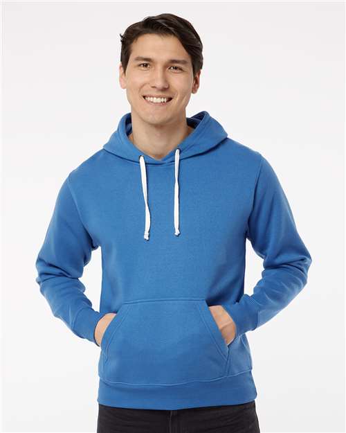 J. America Men's Triblend Fleece Hooded Sweatshirt 8871 - Royal Solid