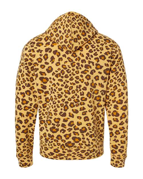 J. America Men's Triblend Fleece Hooded Sweatshirt 8871 - Leopard Triblend