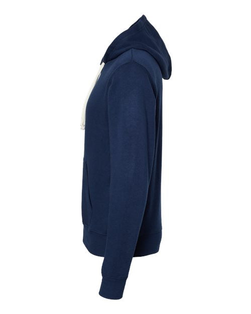 J. America Men's Triblend Fleece Hooded Sweatshirt 8871 - True Navy Solid