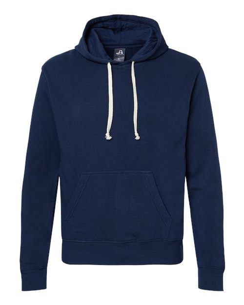 J. America Men's Triblend Fleece Hooded Sweatshirt 8871 - True Navy Solid