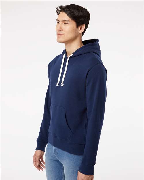 J. America Men's Triblend Fleece Hooded Sweatshirt 8871 - True Navy Solid