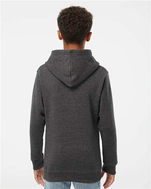 J. America Youth Triblend Fleece Hooded Sweatshirt 8880