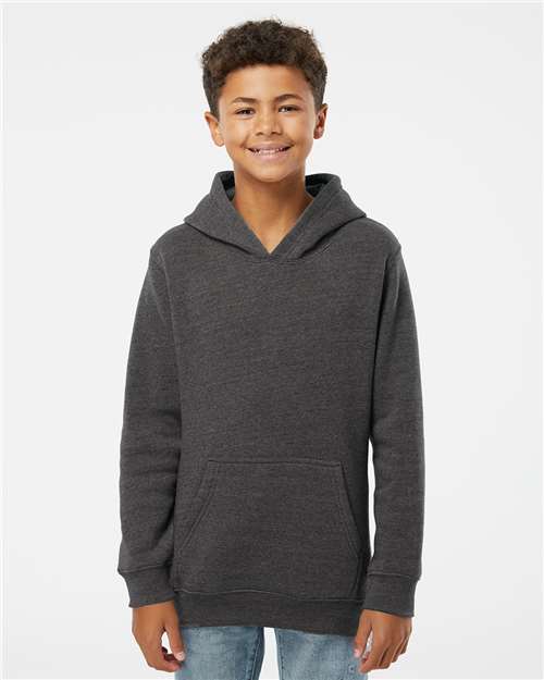 J. America Youth Triblend Fleece Hooded Sweatshirt 8880