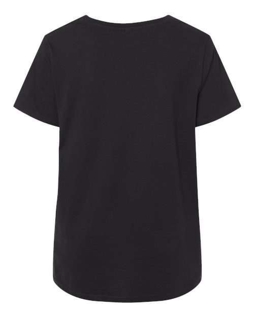LAT Women's Curvy Collection Fine Jersey Tee 3816