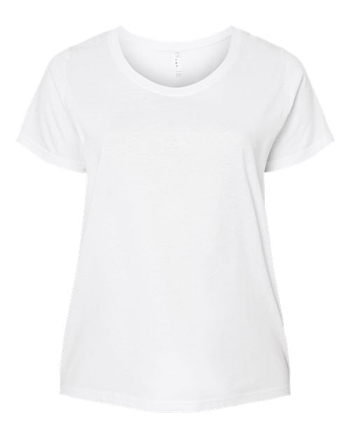 LAT Women's Curvy Collection Fine Jersey Tee 3816