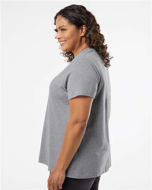 LAT Women's Curvy Collection Fine Jersey Tee 3816