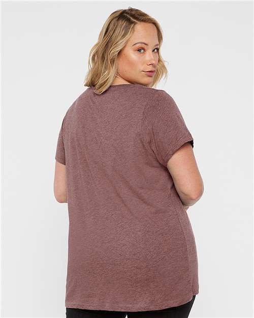 LAT Women's Curvy Collection Fine Jersey Tee 3816