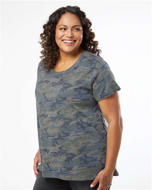 LAT Women's Curvy Collection Fine Jersey Tee 3816