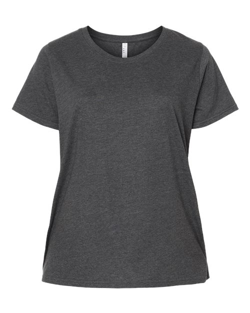 LAT Women's Curvy Collection Fine Jersey Tee 3816