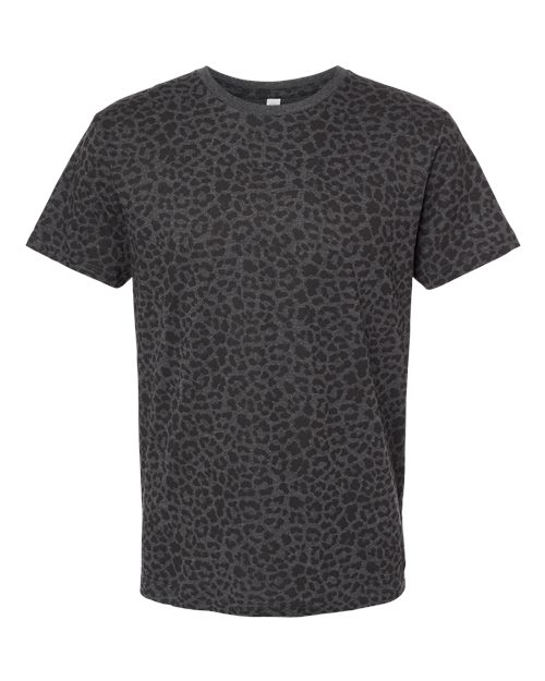 LAT Unisex Fine Jersey Tee 6901 - Black Leopard