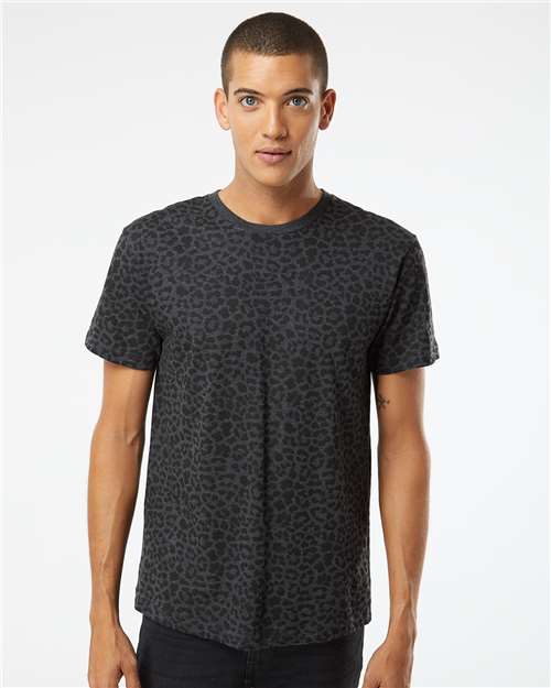 LAT Unisex Fine Jersey Tee 6901 - Black Leopard