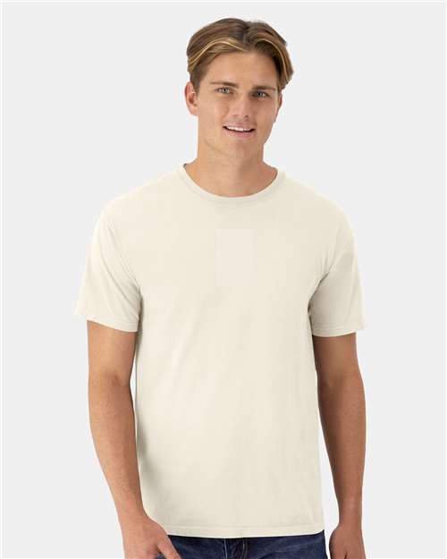 ComfortWash by Hanes Men's Garment-Dyed T-Shirt GDH100 - Parchment