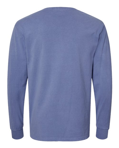 ComfortWash by Hanes Unisex Garment-Dyed Long Sleeve T-Shirt GDH200 - Frontier Blue