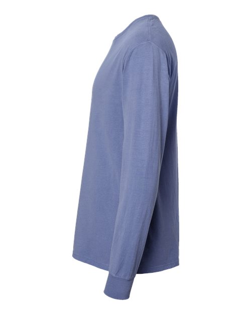 ComfortWash by Hanes Unisex Garment-Dyed Long Sleeve T-Shirt GDH200 - Frontier Blue