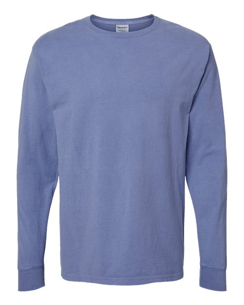 ComfortWash by Hanes Unisex Garment-Dyed Long Sleeve T-Shirt GDH200 - Frontier Blue