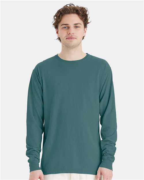 ComfortWash by Hanes Unisex Garment-Dyed Long Sleeve T-Shirt GDH200 - Cactus