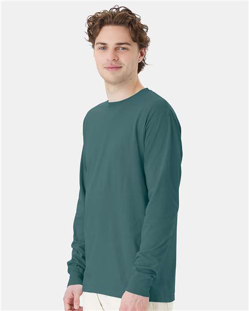 ComfortWash by Hanes Unisex Garment-Dyed Long Sleeve T-Shirt GDH200 - Cactus