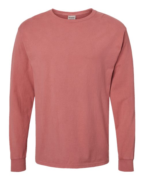 ComfortWash by Hanes Unisex Garment-Dyed Long Sleeve T-Shirt GDH200 - Nantucket Red