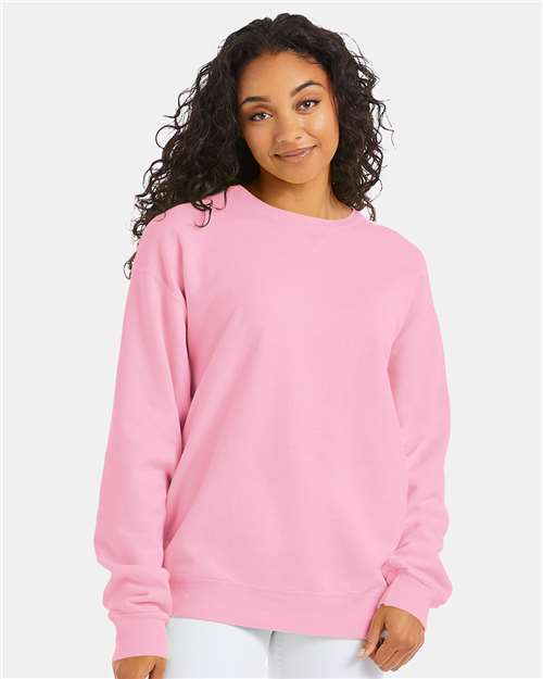 ComfortWash by Hanes Unisex Garment-Dyed Crewneck Sweatshirt GDH400 - Cotton Candy