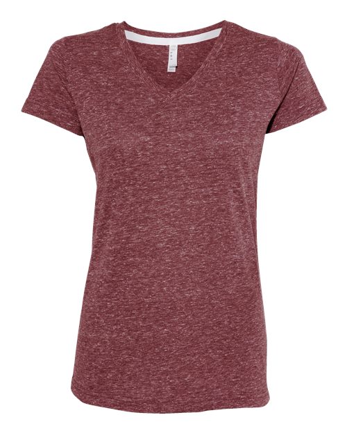 LAT Women's Harborside Mélange V-Neck Tee 3591
