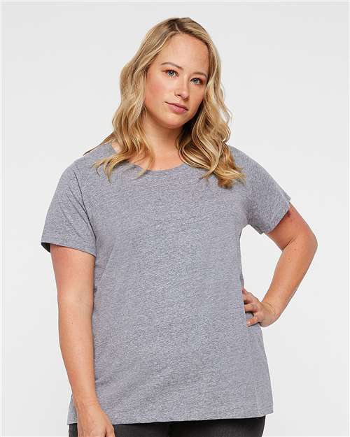 LAT Women's Curvy Collection Fine Jersey Tee 3816