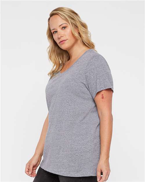 LAT Women's Curvy Collection Fine Jersey Tee 3816