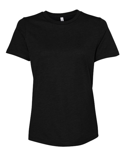 BELLA + CANVAS Women’s Relaxed Fit Heather CVC Tee 6400CVC - Solid Black Blend