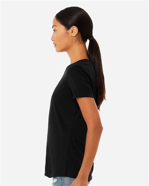 BELLA + CANVAS Women’s Relaxed Fit Heather CVC Tee 6400CVC - Solid Black Blend