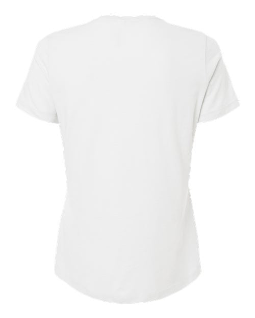 BELLA + CANVAS Women’s Relaxed Fit Heather CVC Tee 6400CVC - Solid White Blend
