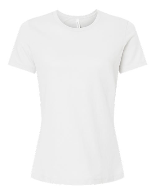 BELLA + CANVAS Women’s Relaxed Fit Heather CVC Tee 6400CVC - Solid White Blend