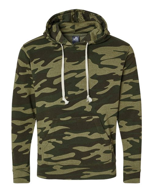 J. America Men's Triblend Fleece Hooded Sweatshirt 8871 - Camo Triblend