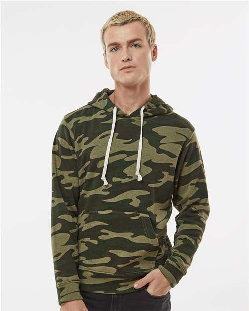 J. America Men's Triblend Fleece Hooded Sweatshirt 8871 - Camo Triblend