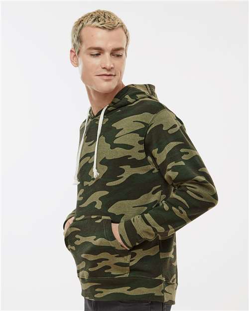 J. America Men's Triblend Fleece Hooded Sweatshirt 8871 - Camo Triblend