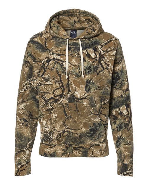 J. America Men's Triblend Fleece Hooded Sweatshirt 8871 - Outdoor Camo Triblend