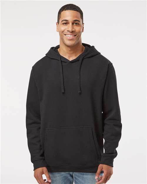 LAT Unisex Elevated Fleece Hoodie Sweatshirt 6926 - Black