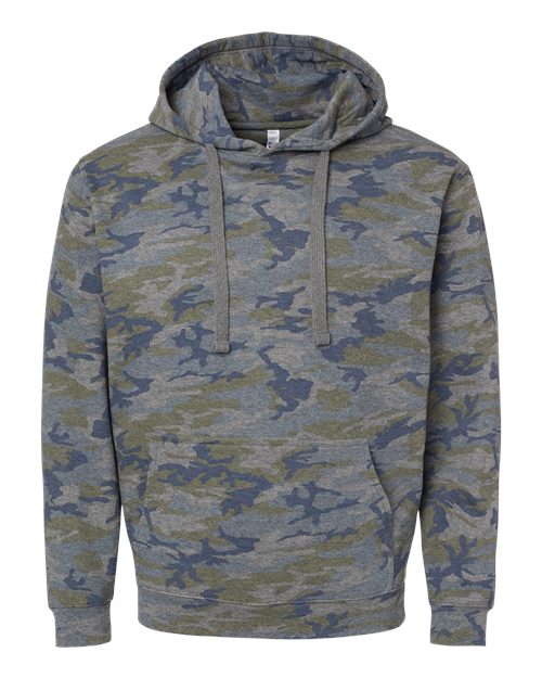 LAT Unisex Elevated Fleece Hoodie Sweatshirt 6926 - Vintage Camo