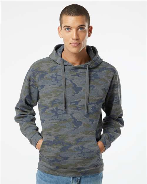 LAT Unisex Elevated Fleece Hoodie Sweatshirt 6926 - Vintage Camo