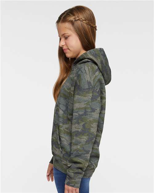 LAT Youth Fleece Hoodie Sweatshirt 2296 - Vintage Camo
