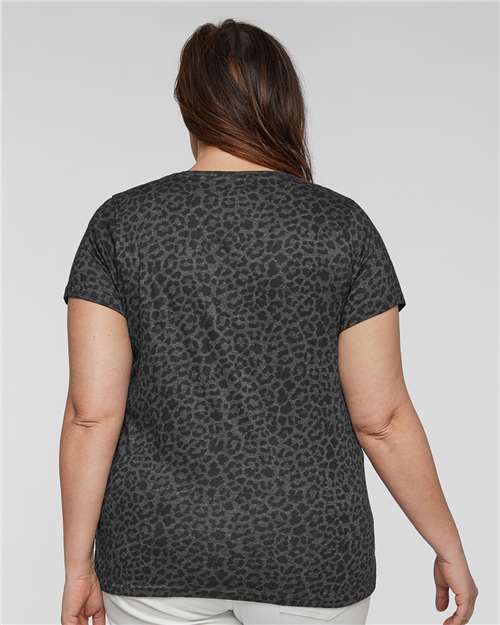 LAT Women's Curvy Collection Fine Jersey Tee 3816