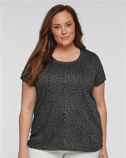 LAT Women's Curvy Collection Fine Jersey Tee 3816