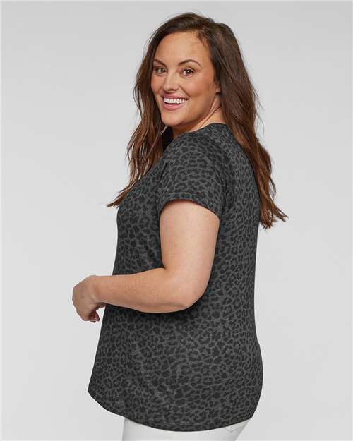 LAT Women's Curvy Collection Fine Jersey Tee 3816
