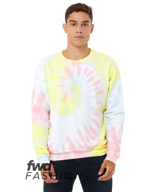 BELLA + CANVAS Unisex FWD Fashion Tie-Dyed Crewneck Sweatshirt 3945RD