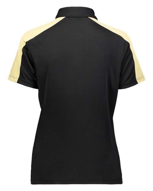 Augusta Sportswear Women's Two-Tone Vital Polo 5029 - Black/ Vegas Gold