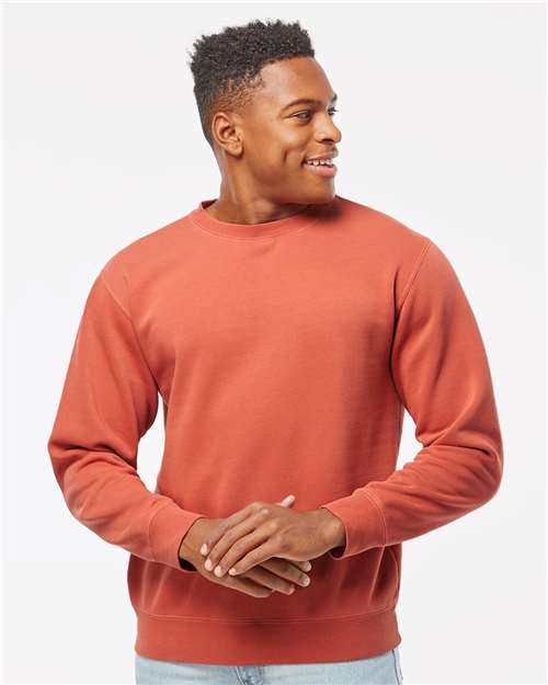 Independent Trading Co. Unisex Midweight Pigment-Dyed Crewneck Sweatshirt PRM3500 - Pigment Amber