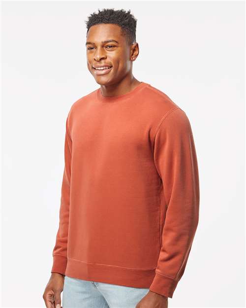 Independent Trading Co. Unisex Midweight Pigment-Dyed Crewneck Sweatshirt PRM3500 - Pigment Amber