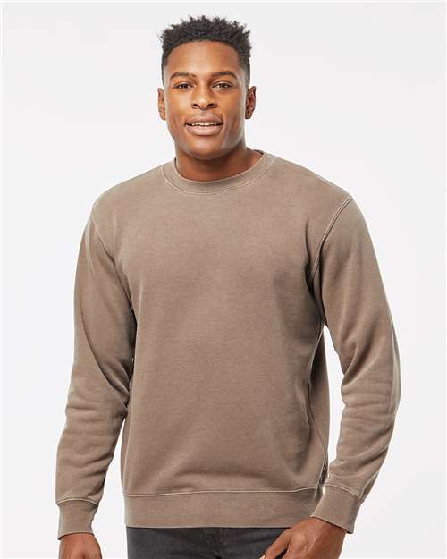 Independent Trading Co. Unisex Midweight Pigment-Dyed Crewneck Sweatshirt PRM3500 - Pigment Clay