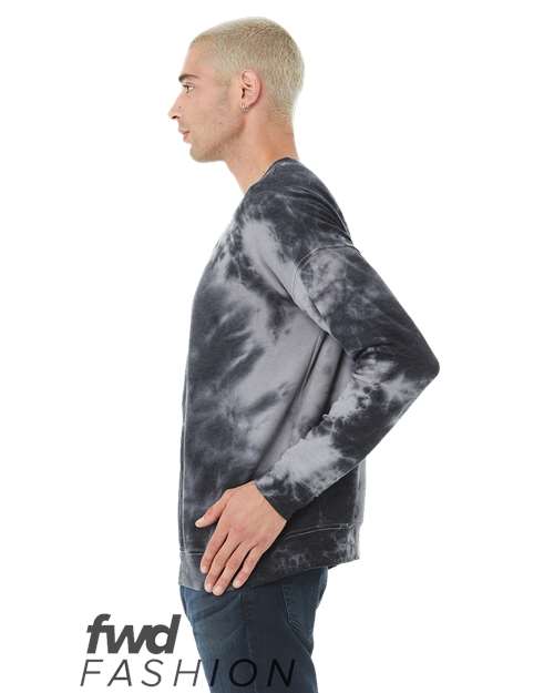 BELLA + CANVAS Unisex FWD Fashion Tie-Dyed Crewneck Sweatshirt 3945RD