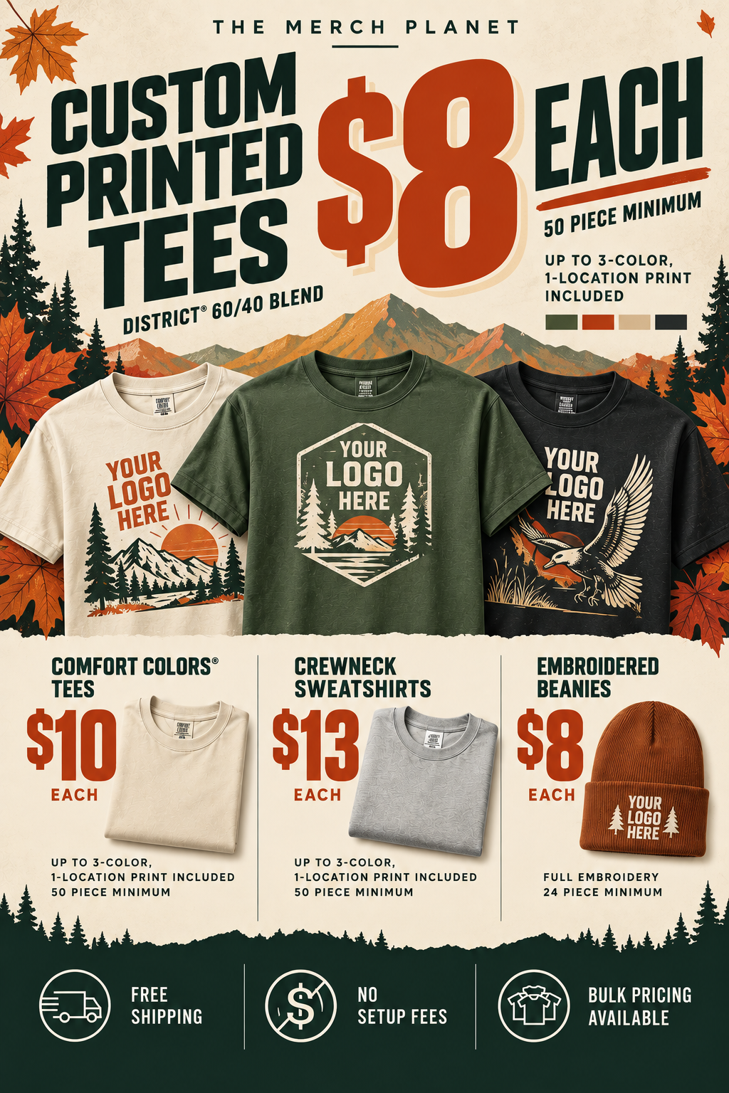 Fall Outdoor Custom Apparel Poster